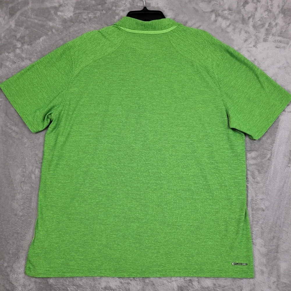 The North Face FlashDry Men's XL 1/4 Zip Short Sleeve Green Heather Polo Shirt